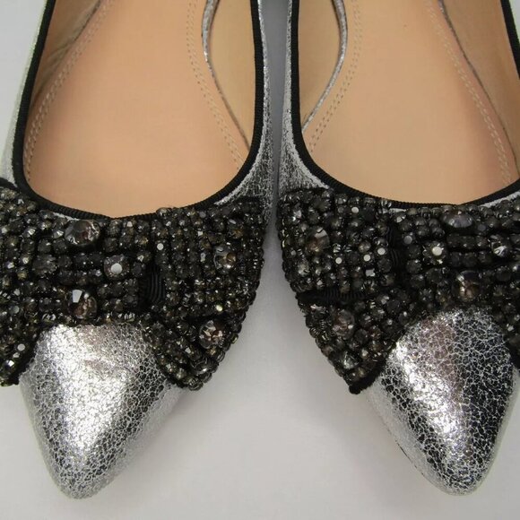 NEW TORY BURCH Womens Vanessa Ballet Flats Ballerina Slip On Metallic Size 8.5 - Picture 9 of 9